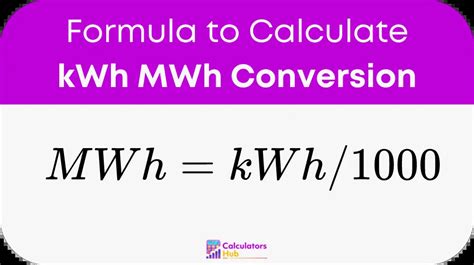kwh naar mwh|kWh to MWh Conversion .